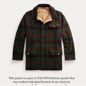 Vintage Ralph Lauren Polo Country Reversible Wool Jacket from Fall 1991 Capsule